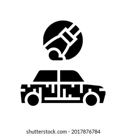 sanding of car glyph icon vector. sanding of car sign. isolated contour symbol black illustration