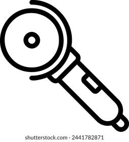 vector de ilustración de icono de línea de máquina de lijado