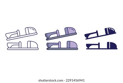 Sandles line and solid illustration icon