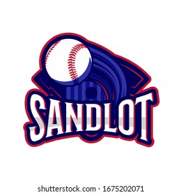 Sandlot baseball game sport logo template