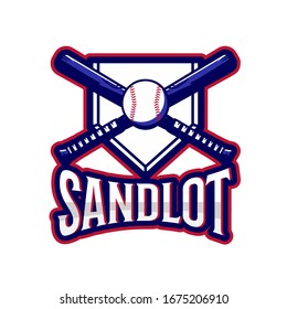 Sandlot baseball game sport logo template