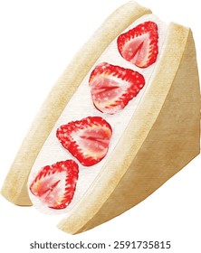 Sando Sandwich Cream Strawberry illustration