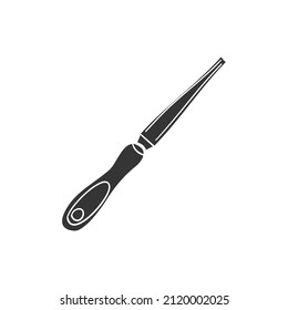 Sandpaper File Icon Silhouette Illustration. Carpentry Restore Vector Graphic Pictogram Symbol Clip Art. Doodle Sketch Black Sign.