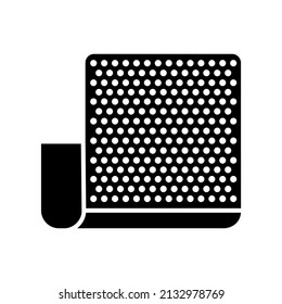 Sandpaper Glyph Icon Black Design