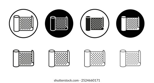 Sandpaper icon Collection of flat thin outline vector