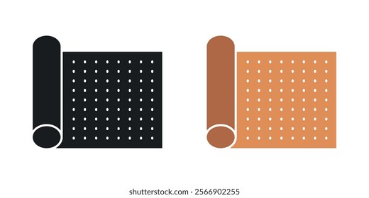Sandpaper icon set in black and colored