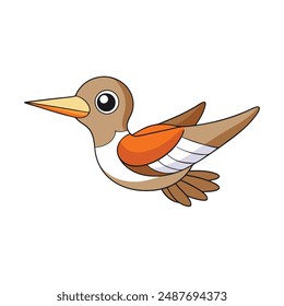 Sandpiper fly icon vector illustration