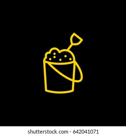 Sandpit childhood line vector icon