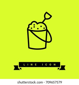 Sandpit childhood line vector icon