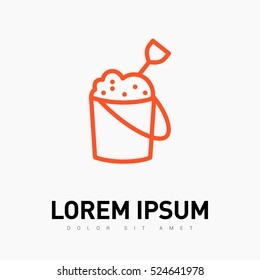 Sandpit isolated minimal single flat linear icon for application and info-graphic. Childhood line vector icon for websites and mobile minimalistic flat design.