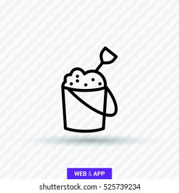 Sandpit isolated minimal single flat linear icon for application and info-graphic. Childhood line vector icon for websites and mobile minimalistic flat design.