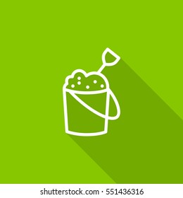 Sandpit isolated minimal single flat linear icon for application and info-graphic. Childhood line vector icon for websites and mobile minimalistic flat design.