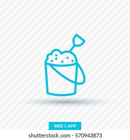 Sandpit isolated minimal single flat linear icon for application and info-graphic. Childhood line vector icon for websites and mobile minimalistic flat design.