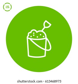 Sandpit isolated minimal single flat linear icon for application and info-graphic. Childhood line vector icon for websites and mobile minimalistic flat design.