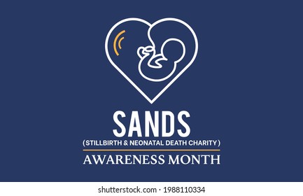 SANDS (Stillbirth and neonatal death charity) Awareness Month Concept Observed on Every June. background, Banner, Poster, Card Template Awareness Campaign.