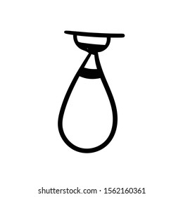 sandsack boxing doodle  icon vector hand drawing 