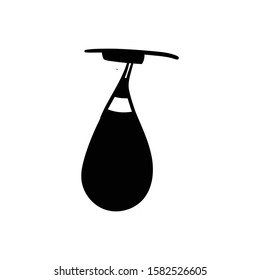 sandsack boxing doodle icon vector hand drawing 