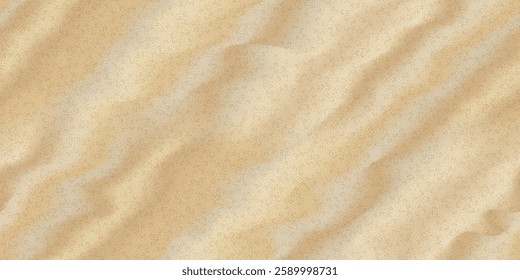 Sandstone bg with grainy texture and slant wavy stripes. Gradient mesh vector illustration of beige material for wall and floor decoration. Abstract sand stone pattern