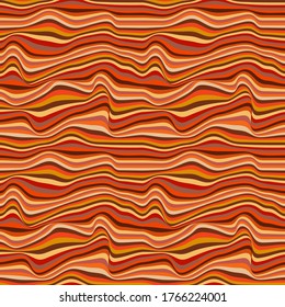 Sandstone colorful waves pattern inspired on canyon rocks. Vector seamless pattern design for textile, fashion, paper and wrapping.