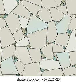 Sandstone seamless pattern, Vector  seamless background with beige and blue Paving Stone