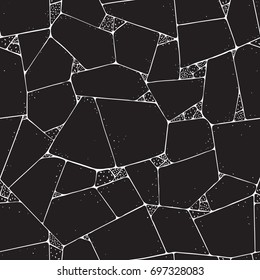 Sandstone seamless pattern. Vector  seamless background with  Paving Stone at black and white style