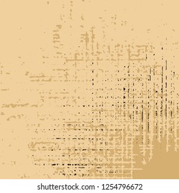 Sandstone tan grunge art vector background in a natural dirty rustic damaged old painted modern style with colorful brown or tan shades in a vector backdrop design.