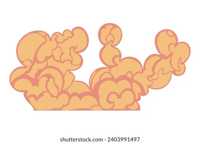 sandstorm cloud design vector isolated