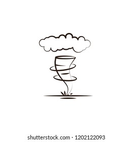 sandstorm, desert icon. Element of desert icon for mobile concept and web apps. Hand draw sandstorm, desert icon can be used for web and mobile