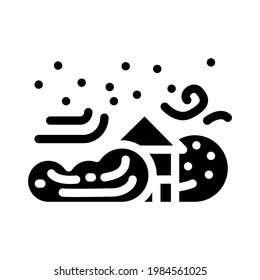 sandstorm disaster glyph icon vector. sandstorm disaster sign. isolated contour symbol black illustration