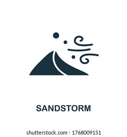Sandstorm icon. Simple element from natural disaster collection. Creative Sandstorm icon for web design, templates, infographics and more