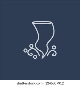 Sandstorm icon. Trendy flat vector Sandstorm icon on dark blue background from Desert  collection