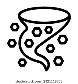 Sandstorm Vector Thick Line Icon For Personal And Commercial Use.
