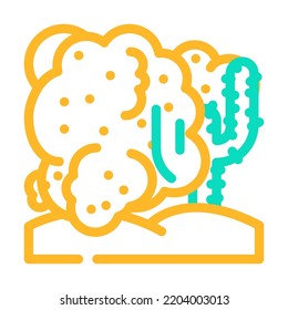 sandstorm weather color icon vector. sandstorm weather sign. isolated symbol illustration