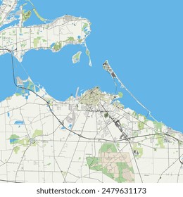 Sandusky, Ohio, USA map poster
