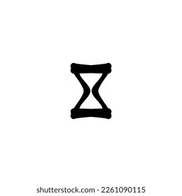 Sand-watch icon. Simple style big sale poster background symbol. Sand-watch brand logo design element. Sand-watch t-shirt printing. vector for sticker.