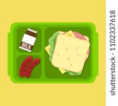 sandwhich. milk. sausage lunch vector