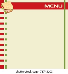 sandwich bar menu