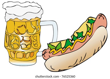 Sandwich with Beer Mug