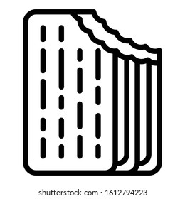 Sandwich biscuit icon. Outline sandwich biscuit vector icon for web design isolated on white background