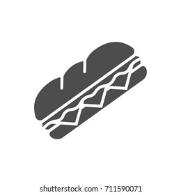 Sandwich black icon.