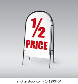 Sandwich board isolated, vector illustration for business and design