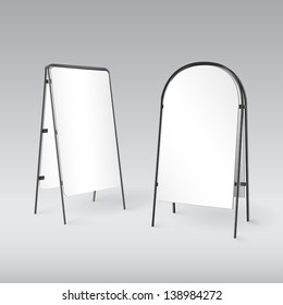 Sandwich board isolated - volume illustration