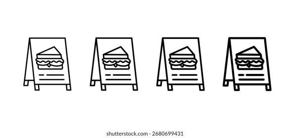 Sandwich Board Multiple Line Icon Element