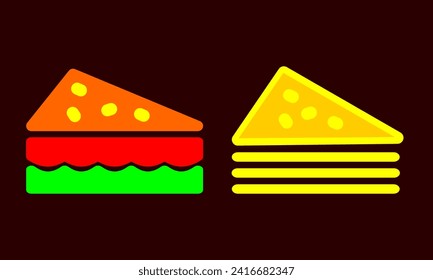 Sandwich Brot gefüllt mit Käse, Tomatensauce und Gemüse