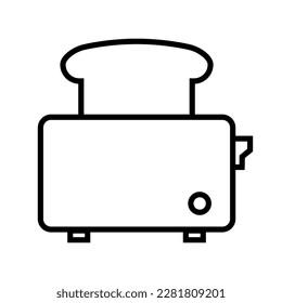 Sandwich bread and toaster icon. Vector.