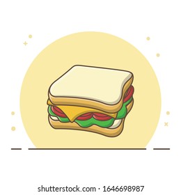 Sandwich Bread Vector Design Conceptual