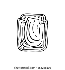 Sandwich with butter and jam icon vector. Breakfast vector.