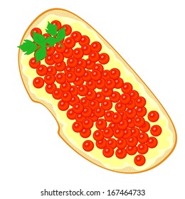 Бутерброд с икрой рисунок