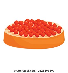 Sandwich with butter and red caviar, traditional russian appetizer for festive dinner or luxury snack