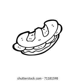 caricatura de sandwich